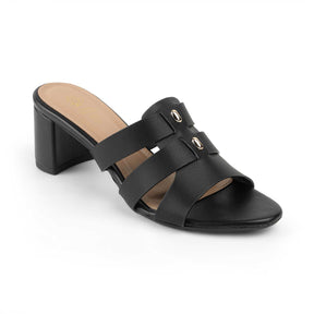 Tresmode Marzio Black Women's Dress Block Heel Sandals