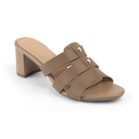 Tresmode Marzio Taupe Women's Dress Block Heel Sandals