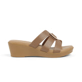 Tresmode Masili Beige Women's Casual Wedge Sandals