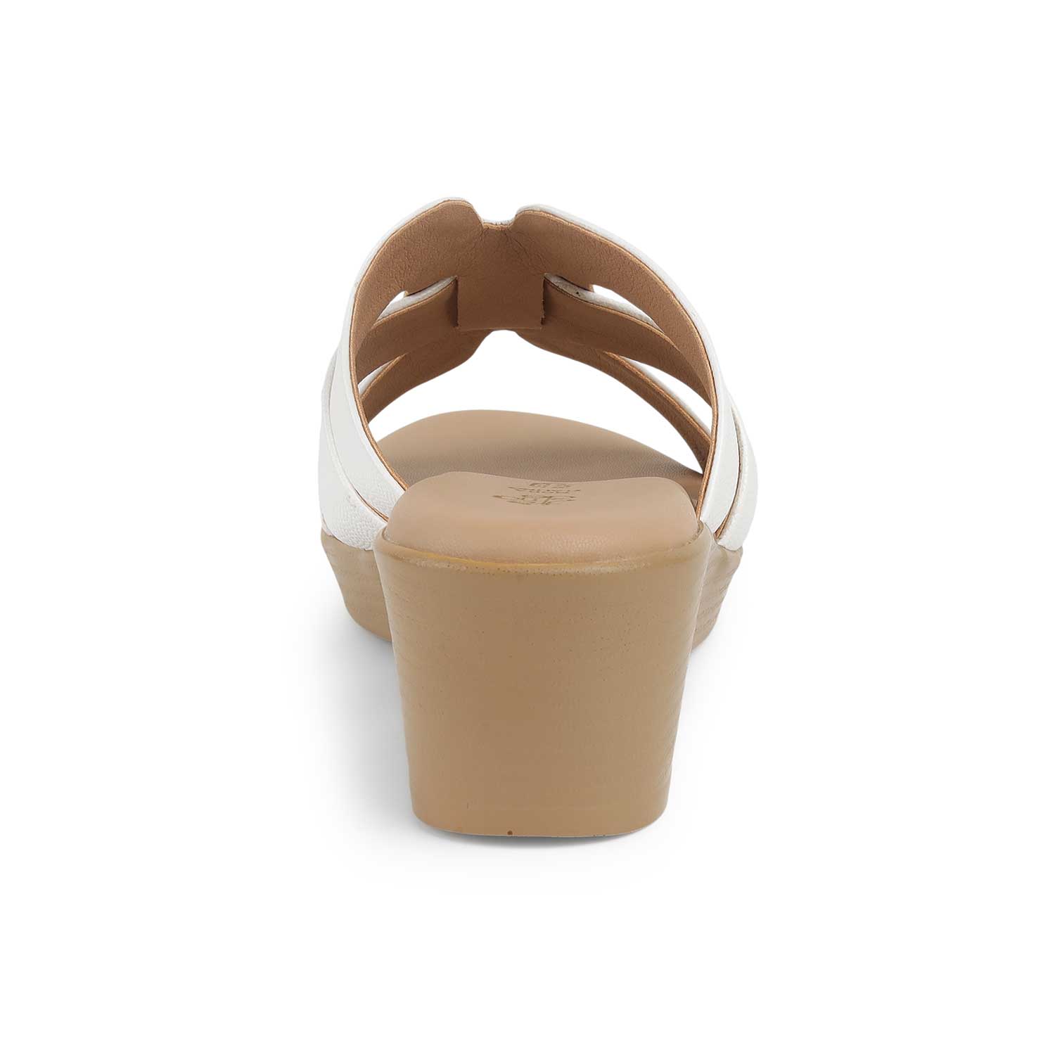 Tresmode Masili White Women's Casual Wedge Sandals