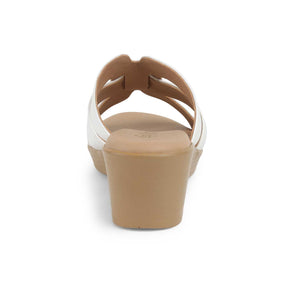 Tresmode Masili White Women's Casual Wedge Sandals