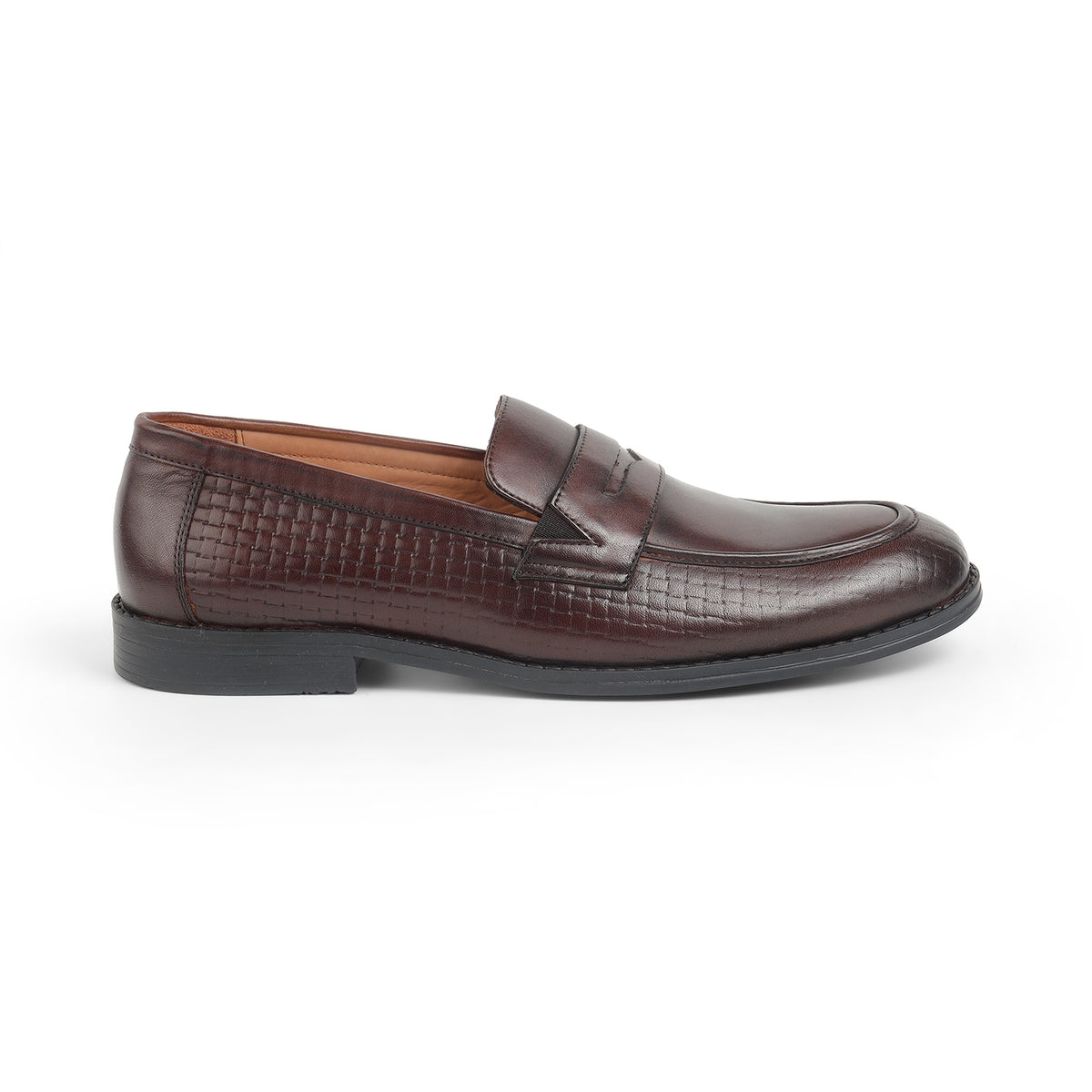 Tresmode Mel Cognac Men's Leather Penny Loafers