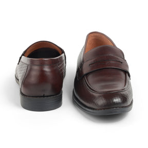 Tresmode Mel Cognac Men's Leather Penny Loafers