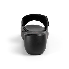 Tresmode Menton Black Women's Casual Wedge Sandals