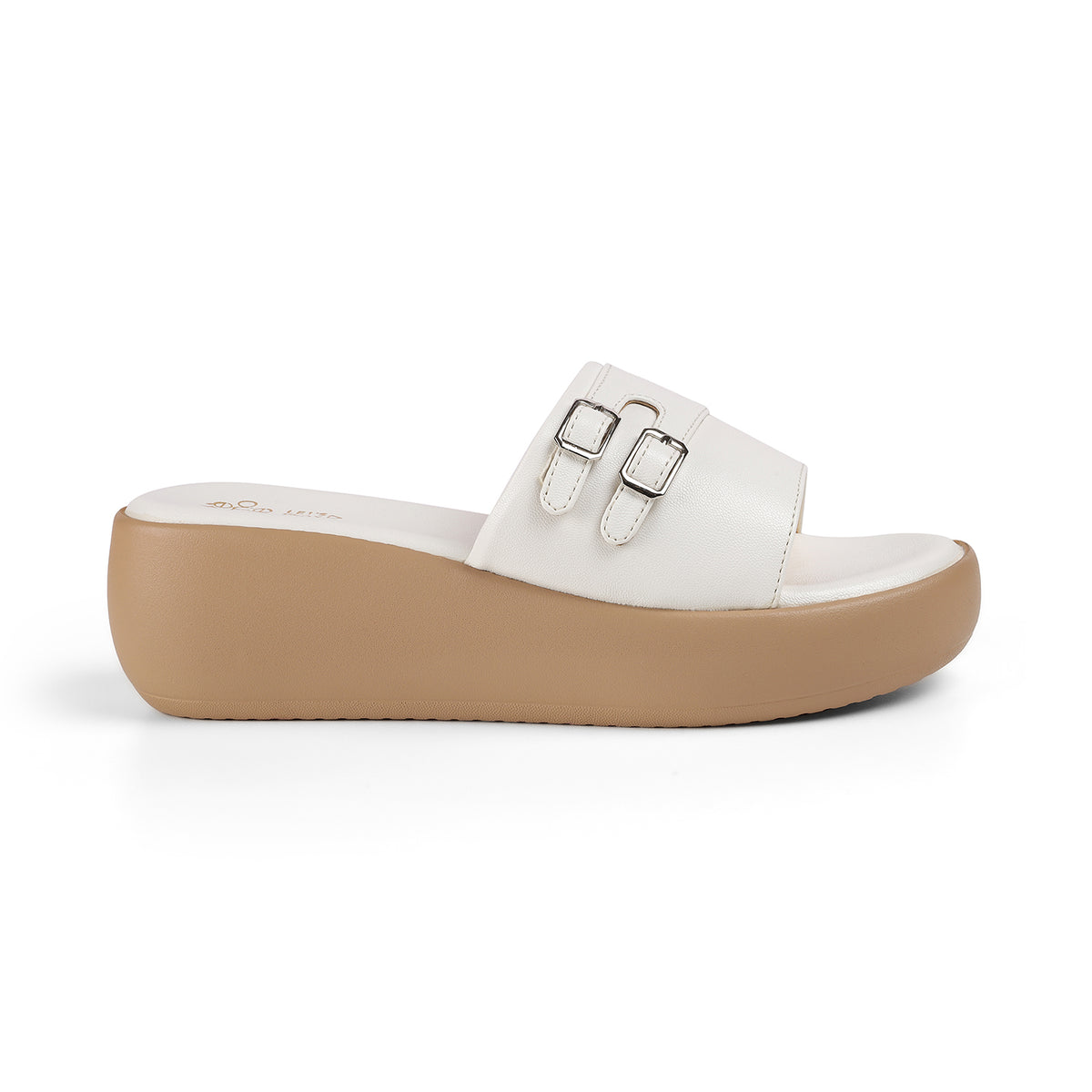 Tresmode Menton White Women's Casual Wedge Sandals