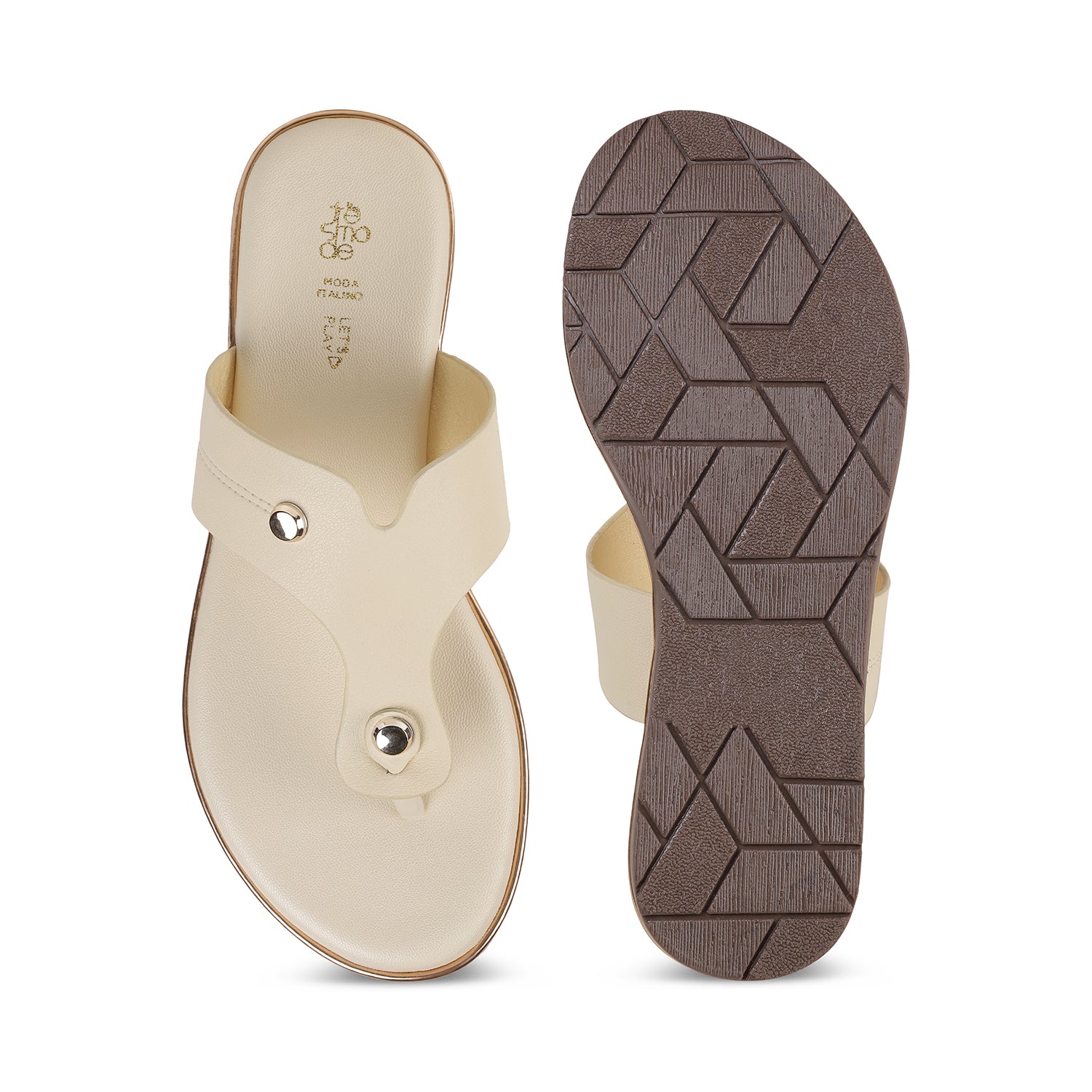 Tresmode Mimmo Cream Women's Dress Flats