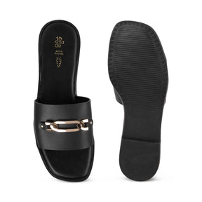 Tresmode Minna Black Women's Dress Flats