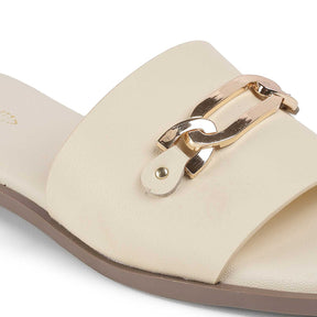 Tresmode Minna Cream Women's Dress Flats