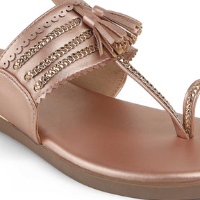 Tresmode Mirko Champagne Women's Dress Flats