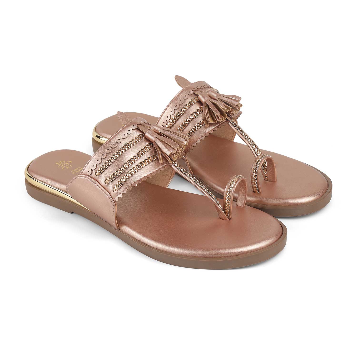 Tresmode Mirko Champagne Women's Dress Flats