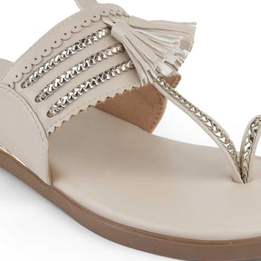 Tresmode Mirko Cream Women's Dress Flats