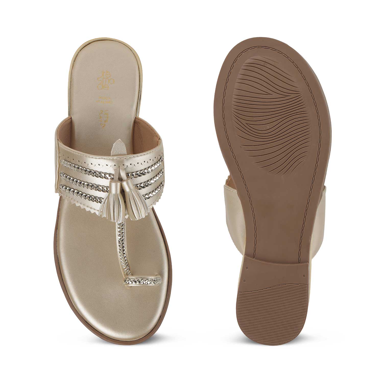 Tresmode Mirko Gold Women's Dress Flats