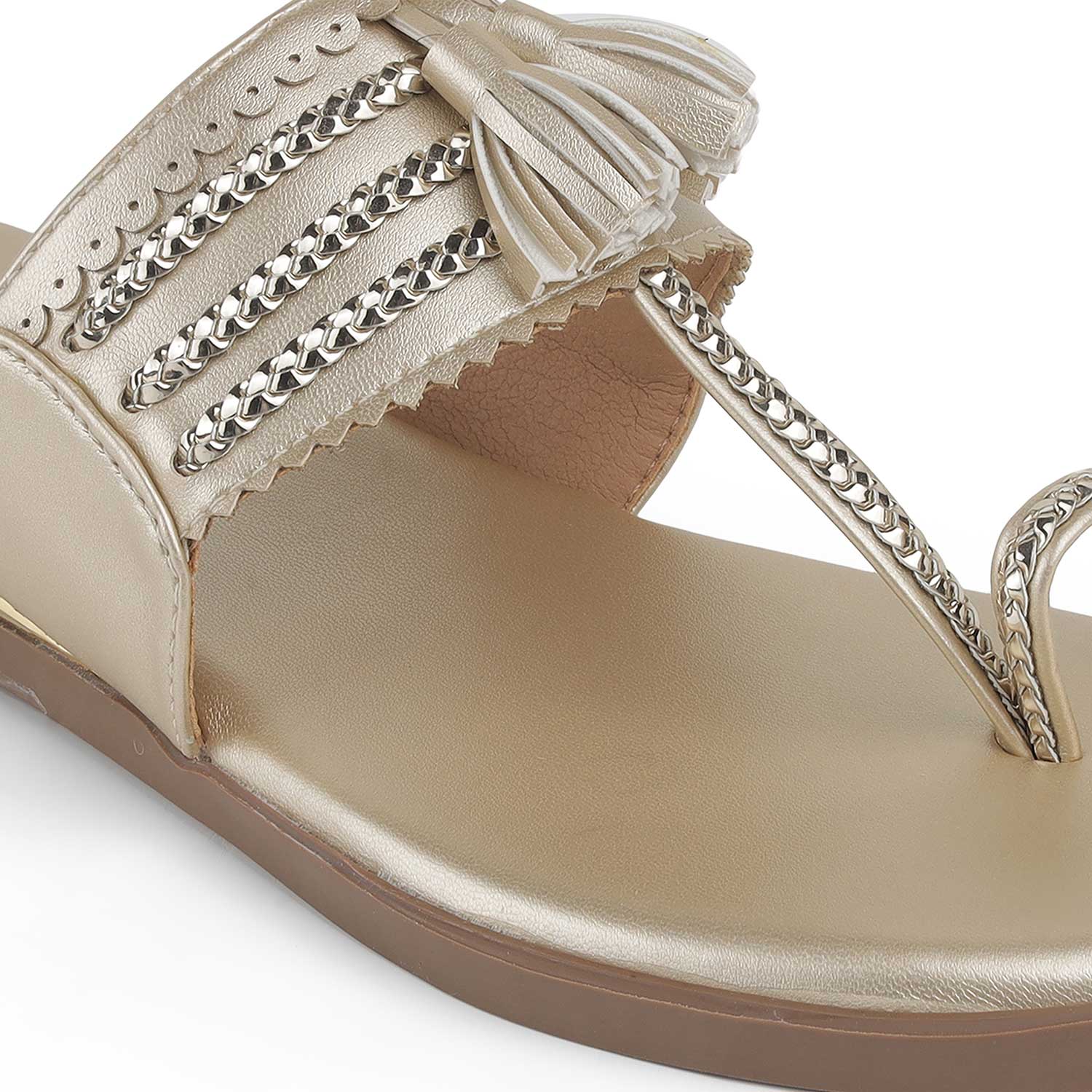 Tresmode Mirko Gold Women's Dress Flats