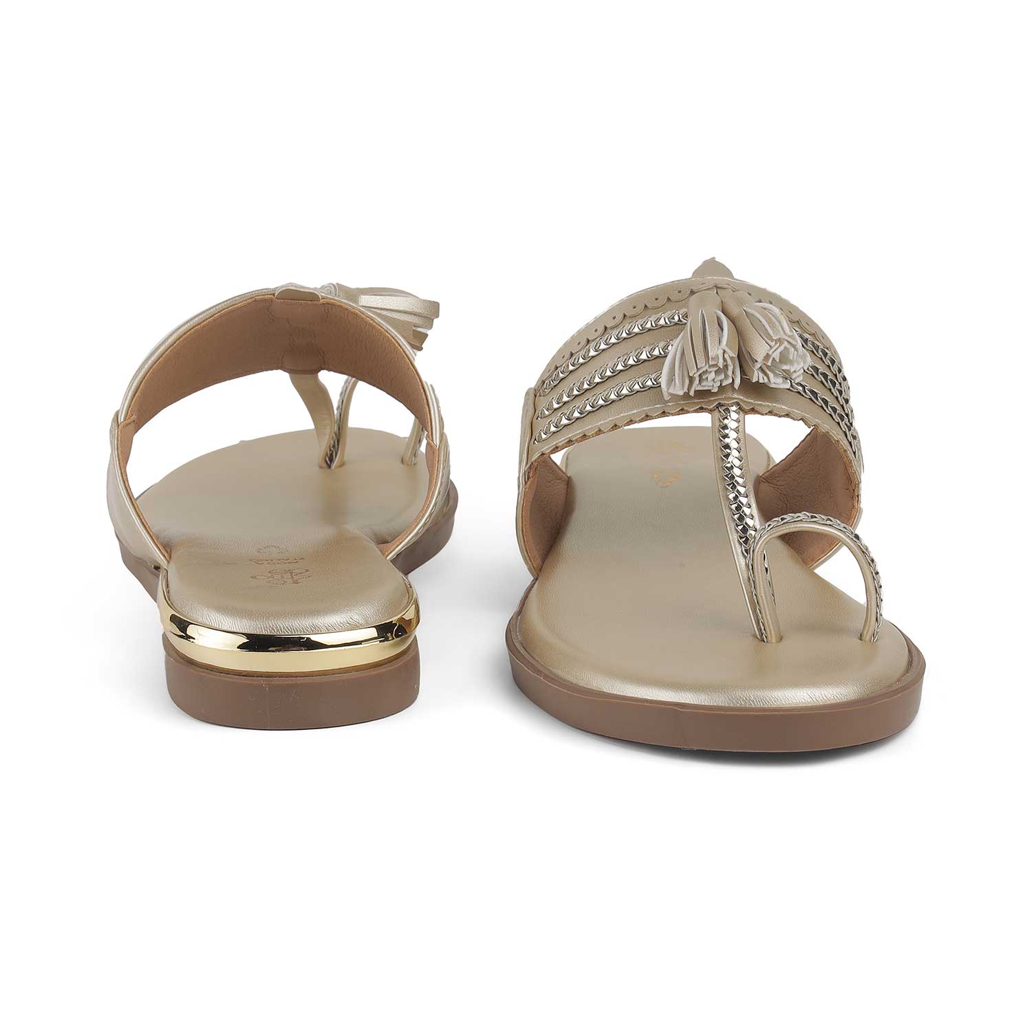 Tresmode Mirko Gold Women's Dress Flats