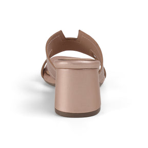 Tresmode Mylon Champagne Women's Dress Block Heel Sandals