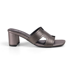 Tresmode Mylon Pewter Women's Dress Block Heel Sandals