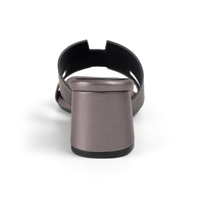 Tresmode Mylon Pewter Women's Dress Block Heel Sandals