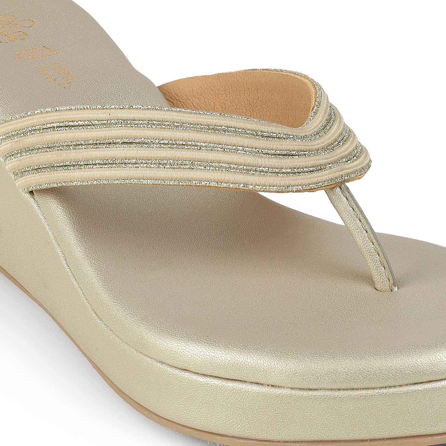 Tresmode Pary Beige Women's Dress Wedge Heel Sandals