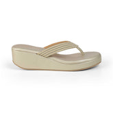 Tresmode Pary Beige Women's Dress Wedge Heel Sandals