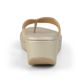 Tresmode Pary Beige Women's Dress Wedge Heel Sandals