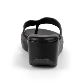 Tresmode Pary Black Women's Dress Wedge Heel Sandals