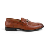 Tresmode Ramp Tan Men's Textured Leather Loafers
