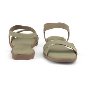 Tresmode Reste Green Women's Casual Flats