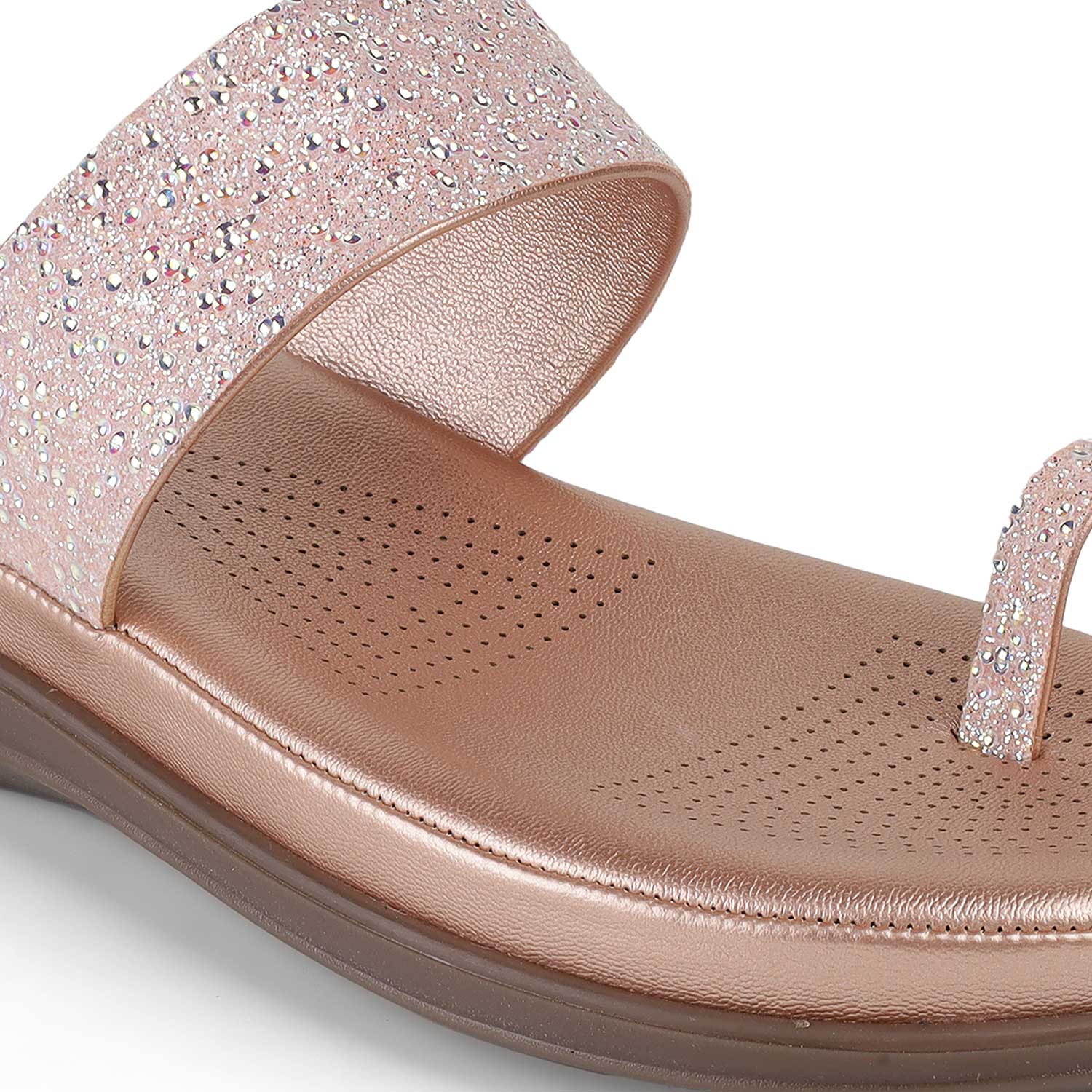 Tresmode Rich Champagne Women's Dress Platform Flats