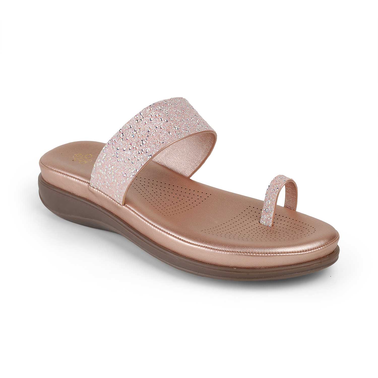 Tresmode Rich Champagne Women's Dress Platform Flats