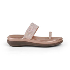 Tresmode Rich Champagne Women's Dress Platform Flats