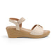Tresmode Risol Cream Women's Dress Wedge Sandals