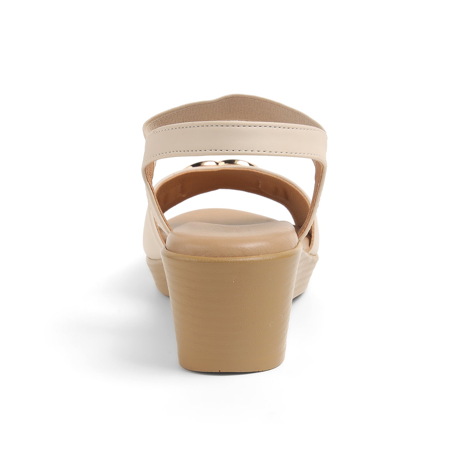 Tresmode Risol Cream Women's Dress Wedge Sandals