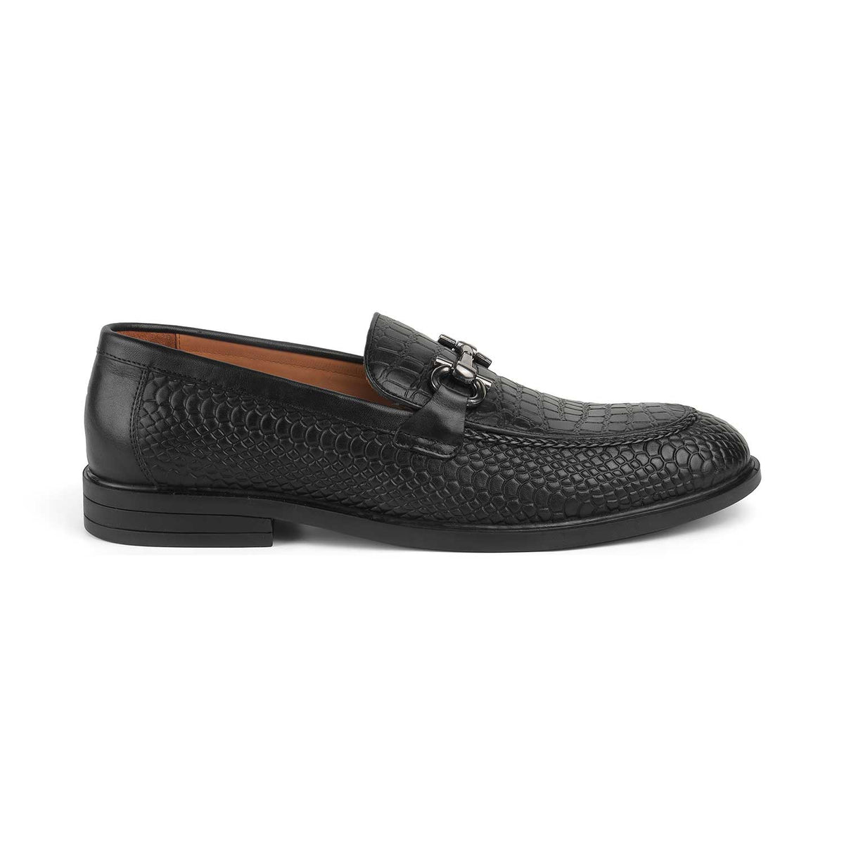 Tresmode Roce Black Men's Leather Loafers