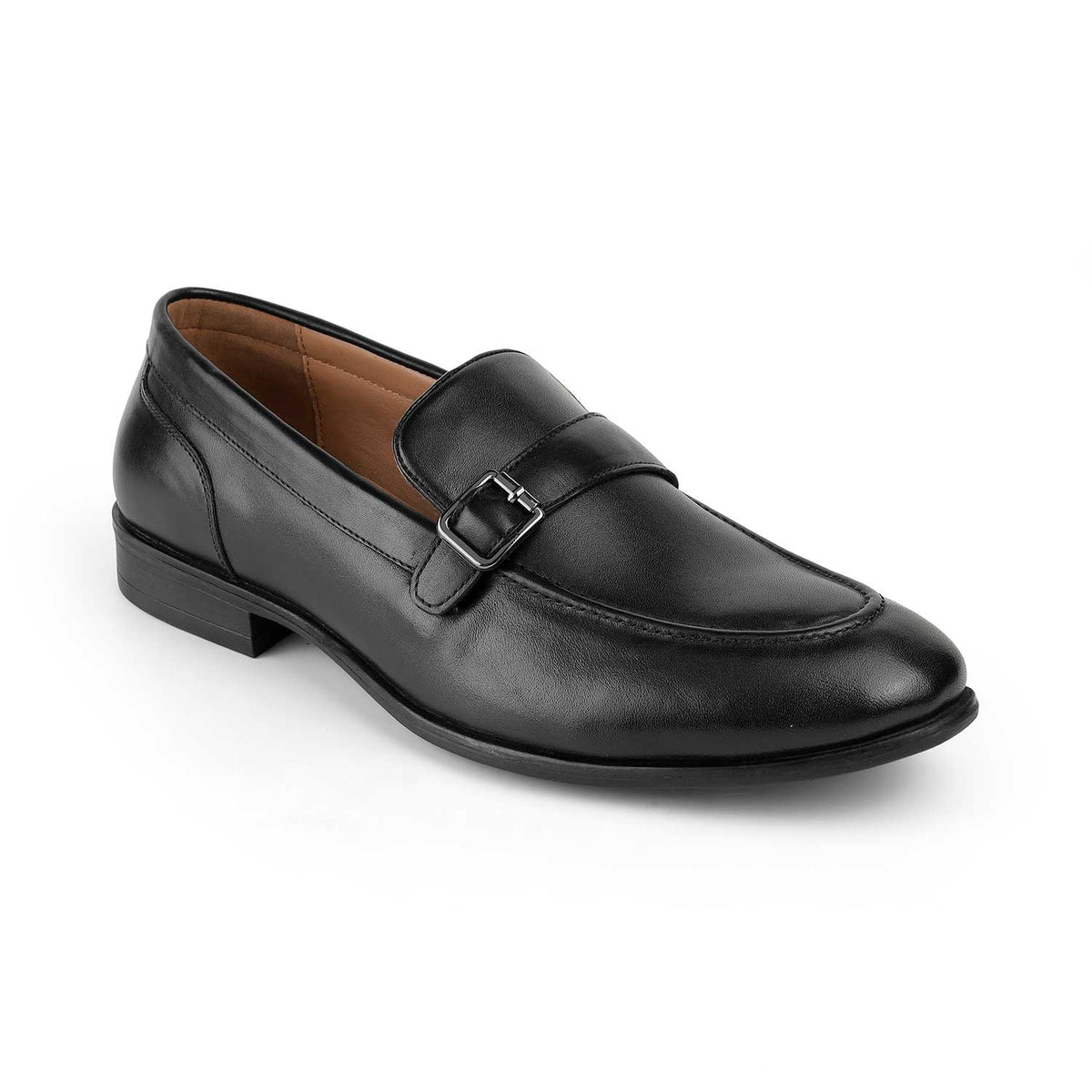 Tresmode Rocky Black Men's Leather Loafers