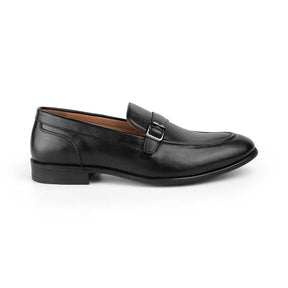 Tresmode Rocky Black Men's Leather Loafers