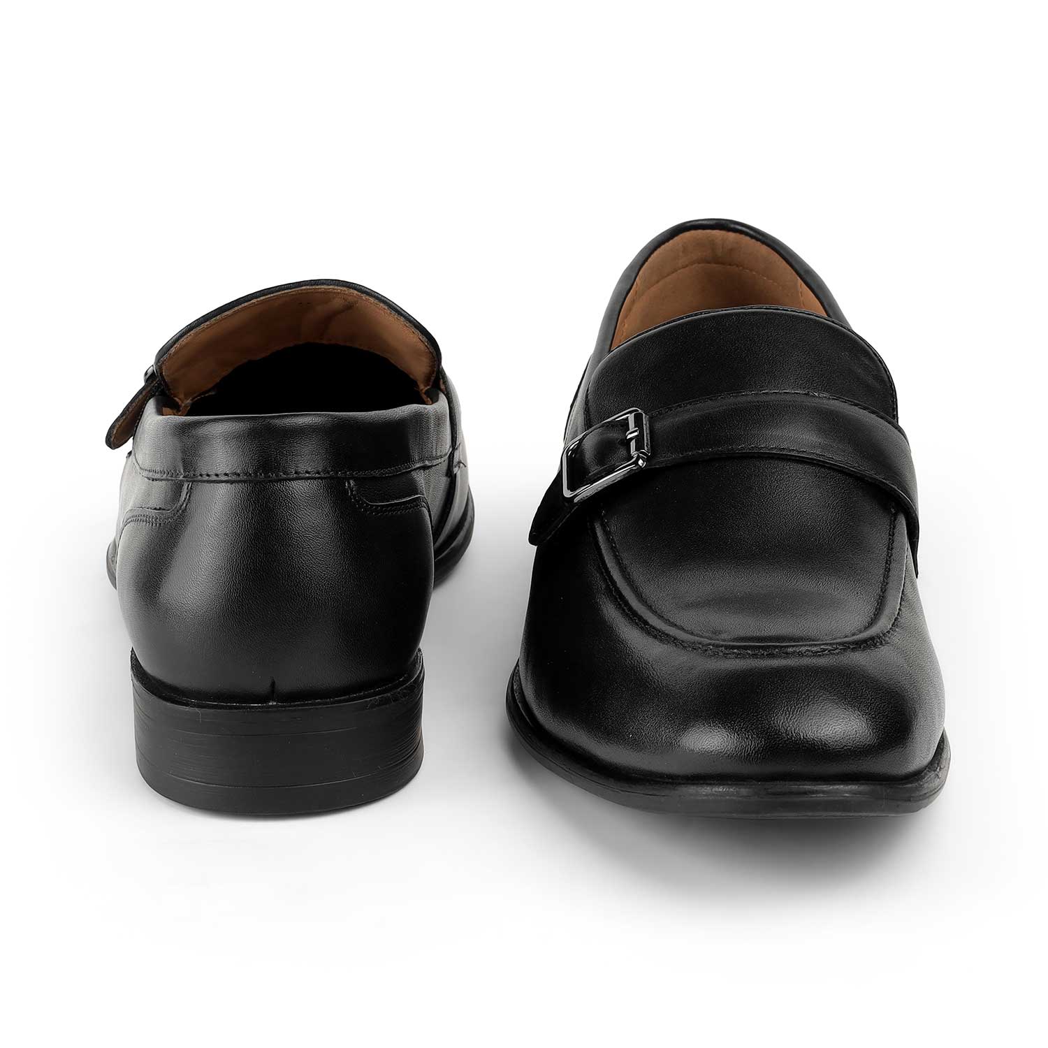 Tresmode Rocky Black Men's Leather Loafers