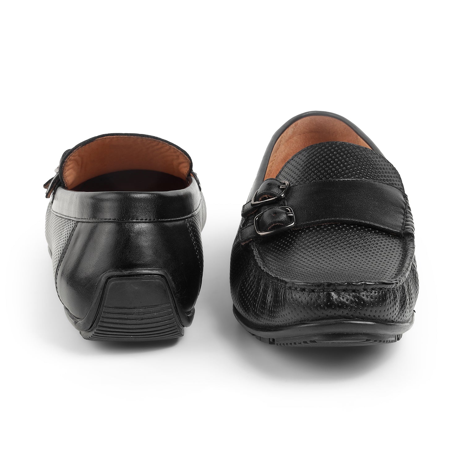 Tresmode Rok Black Men's Leather Loafers