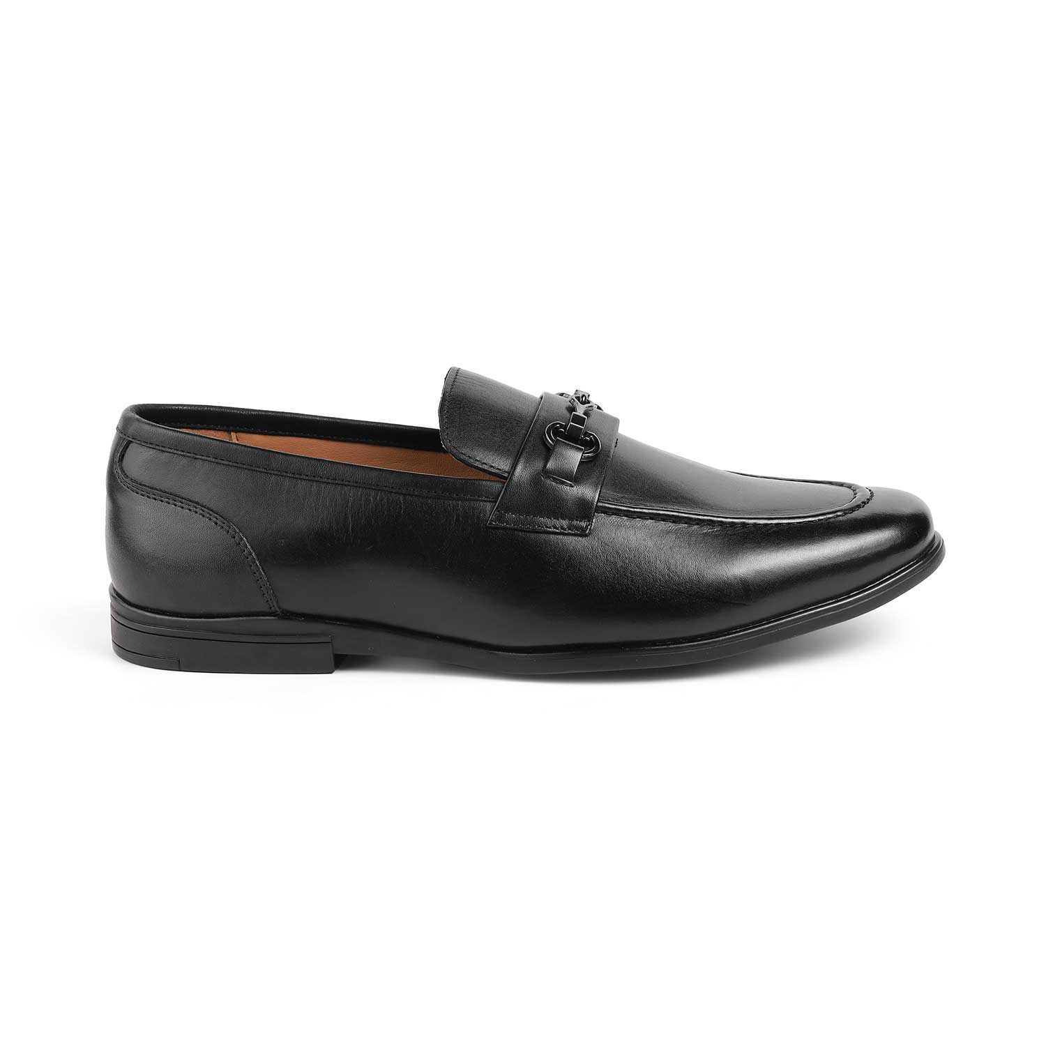 Tresmode Rope Black Men's Leather Loafers