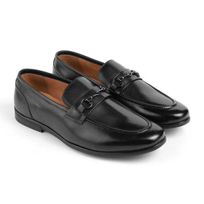Tresmode Rope Black Men's Leather Loafers