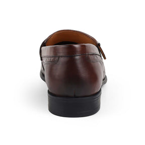 Tresmode Rosio Cognac Men's Textured Leather Loafers