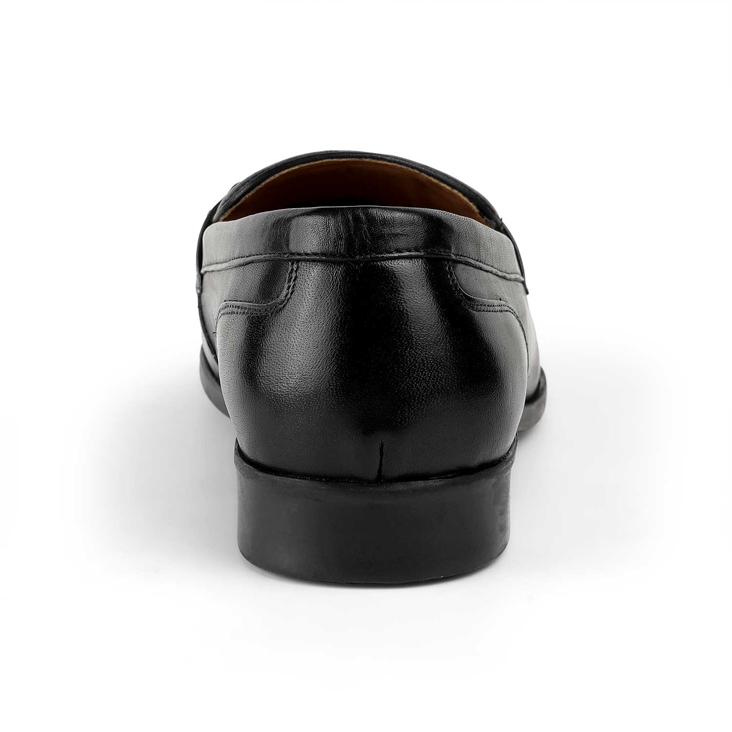 Tresmode Rovan Black Men's Leather Loafers