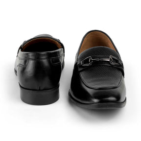 Tresmode Rovan Black Men's Leather Loafers