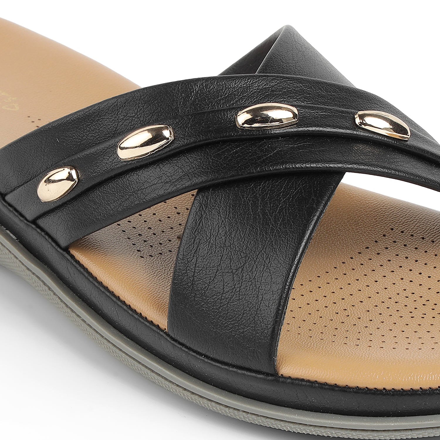 Tresmode Rovo Black Women's Dress Flats