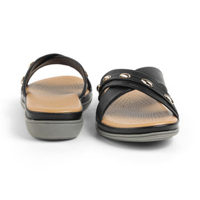 Tresmode Rovo Black Women's Dress Flats