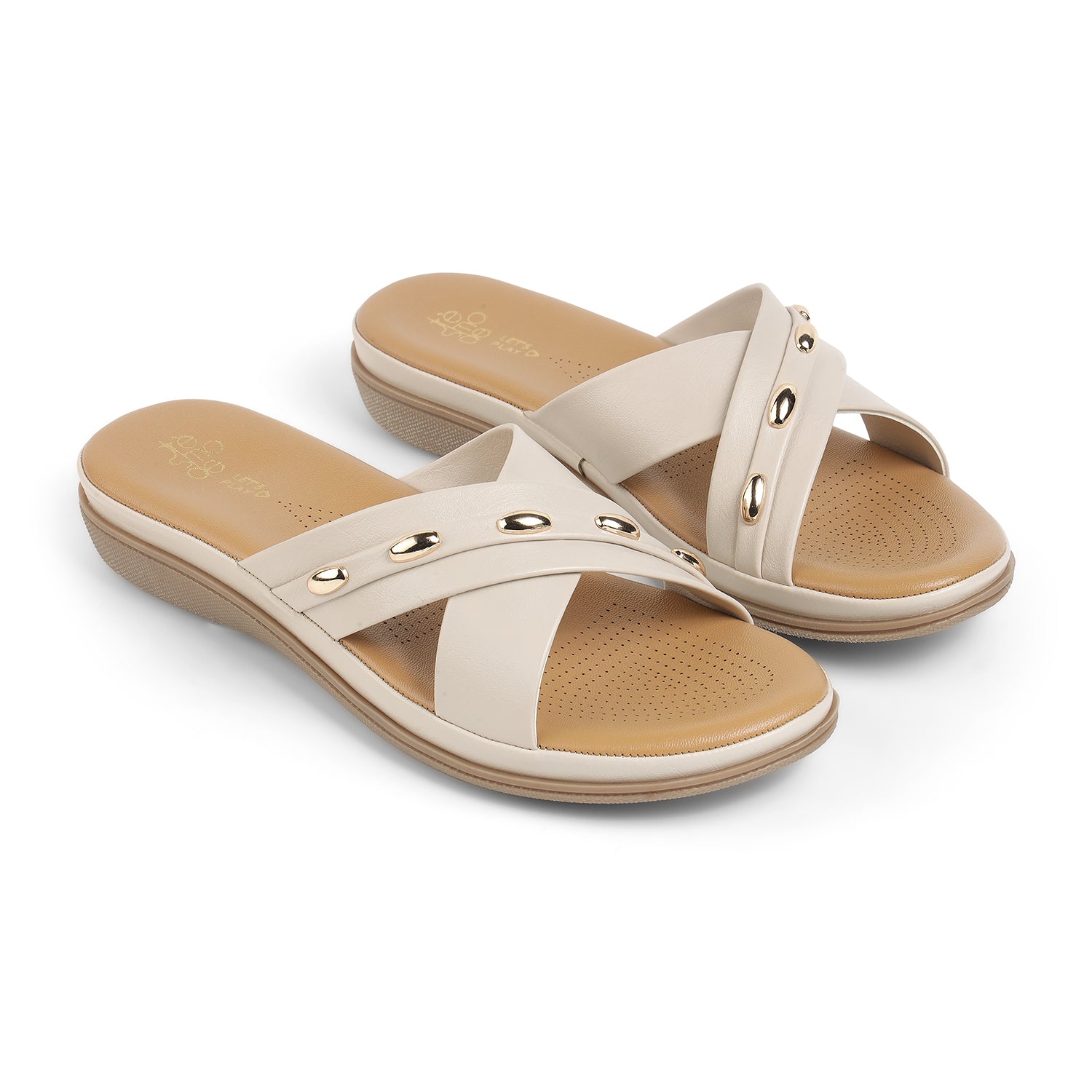 Tresmode Rovo Cream Women's Dress Flats