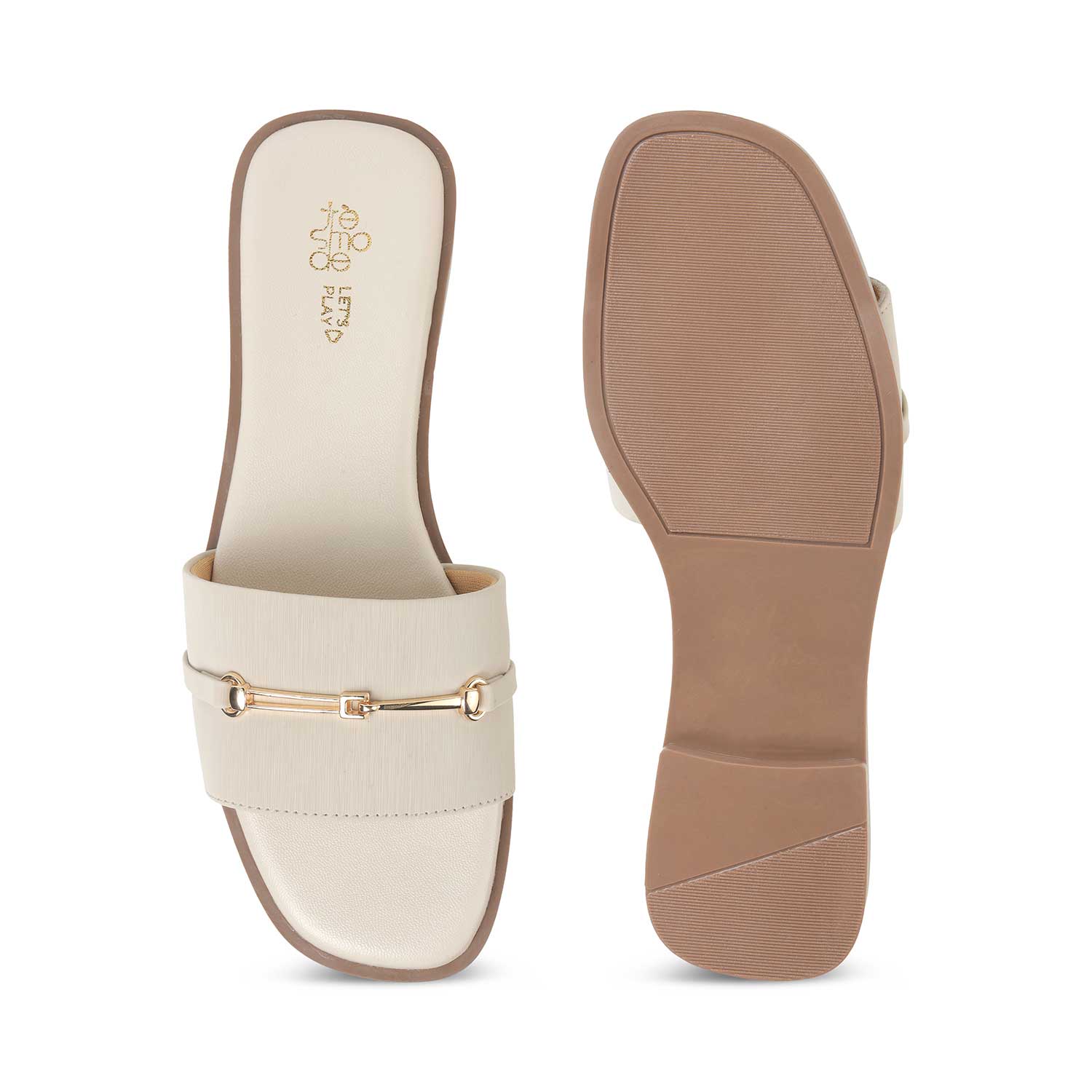 Tresmode Royalty Cream Women's Dress Flats