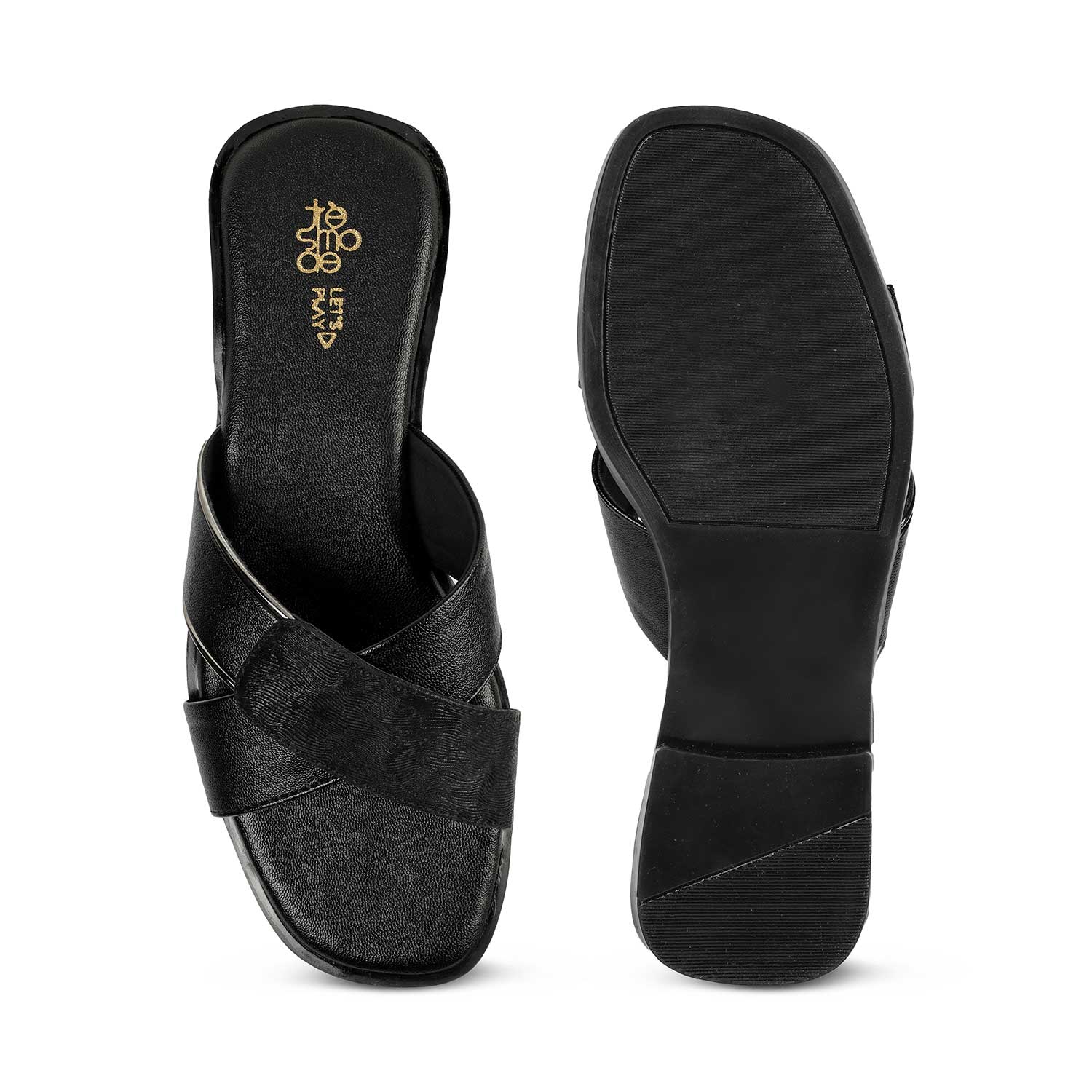 Tresmode Rujo Black Women's Dress Flats