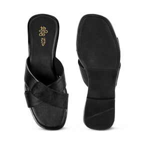 Tresmode Rujo Black Women's Dress Flats