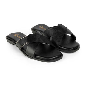 Tresmode Rujo Black Women's Dress Flats