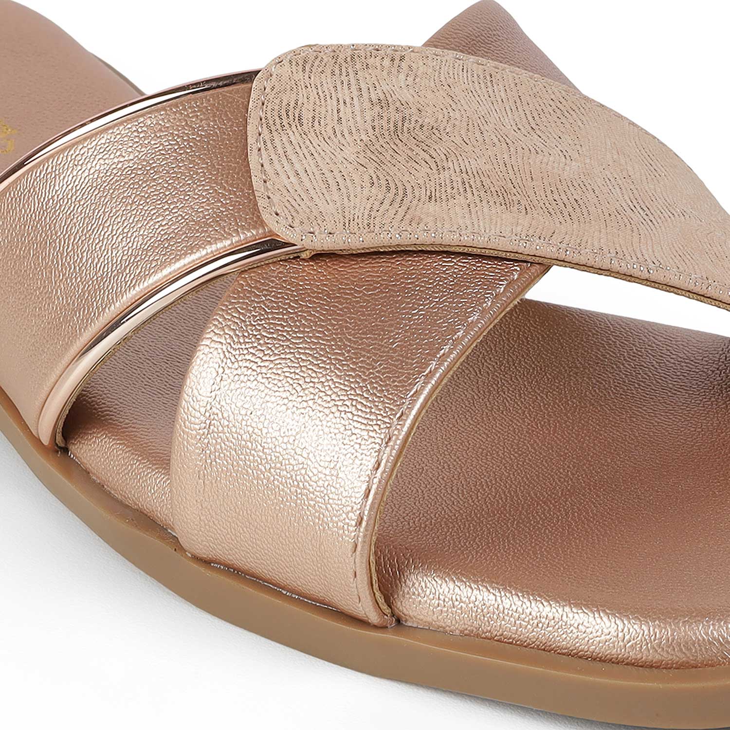 Tresmode Rujo Champagne Women's Dress Flats